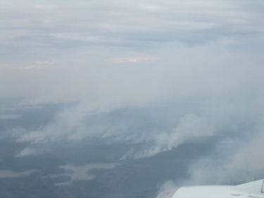 aerial view of fires